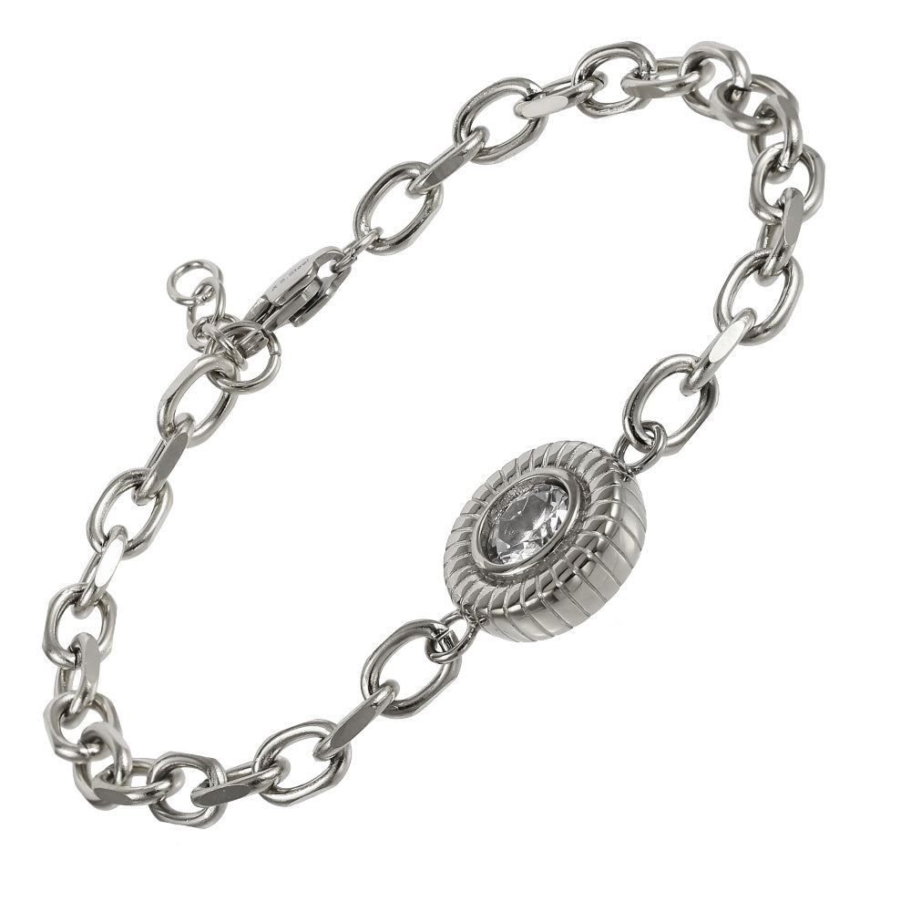 BSS1058 STAINLESS STEEL BRACELET WITH CZ