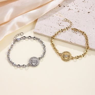 BSS1059 STAINLESS STEE BRACELET WITH CZ