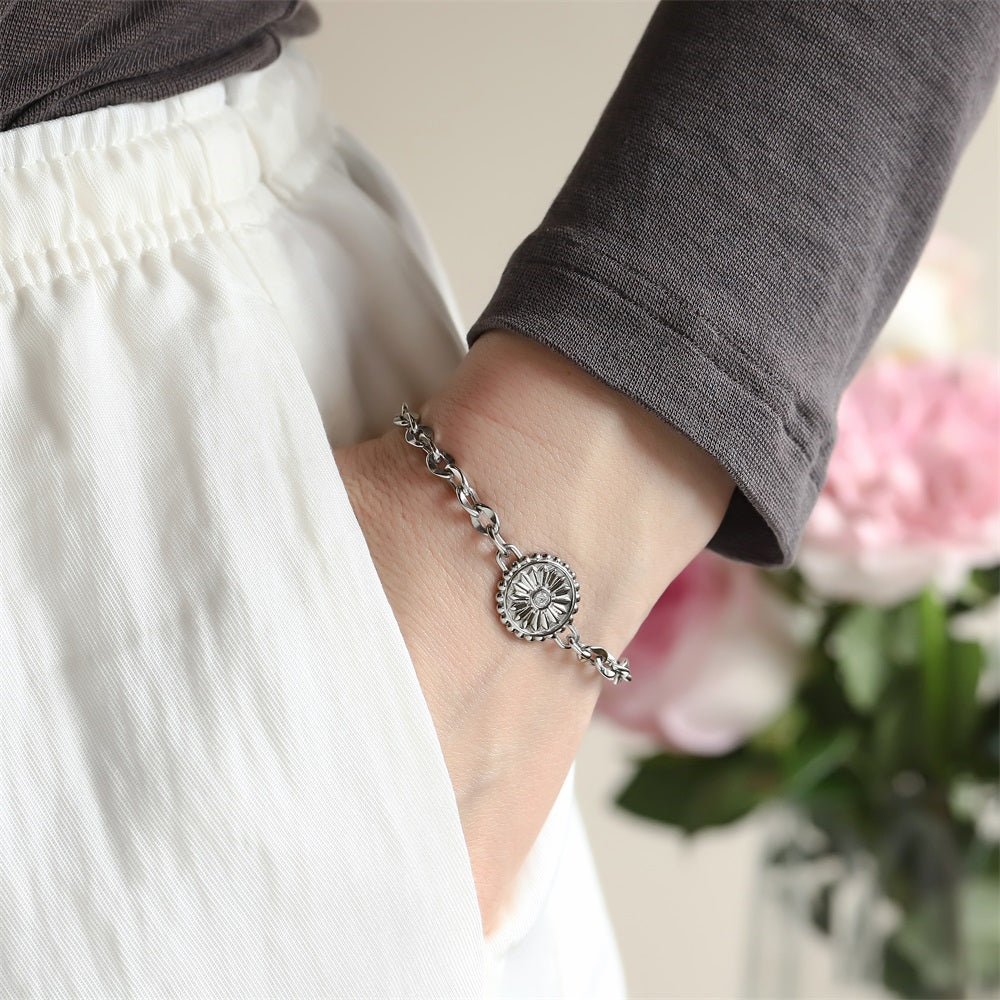 BSS1059 STAINLESS STEE BRACELET WITH CZ