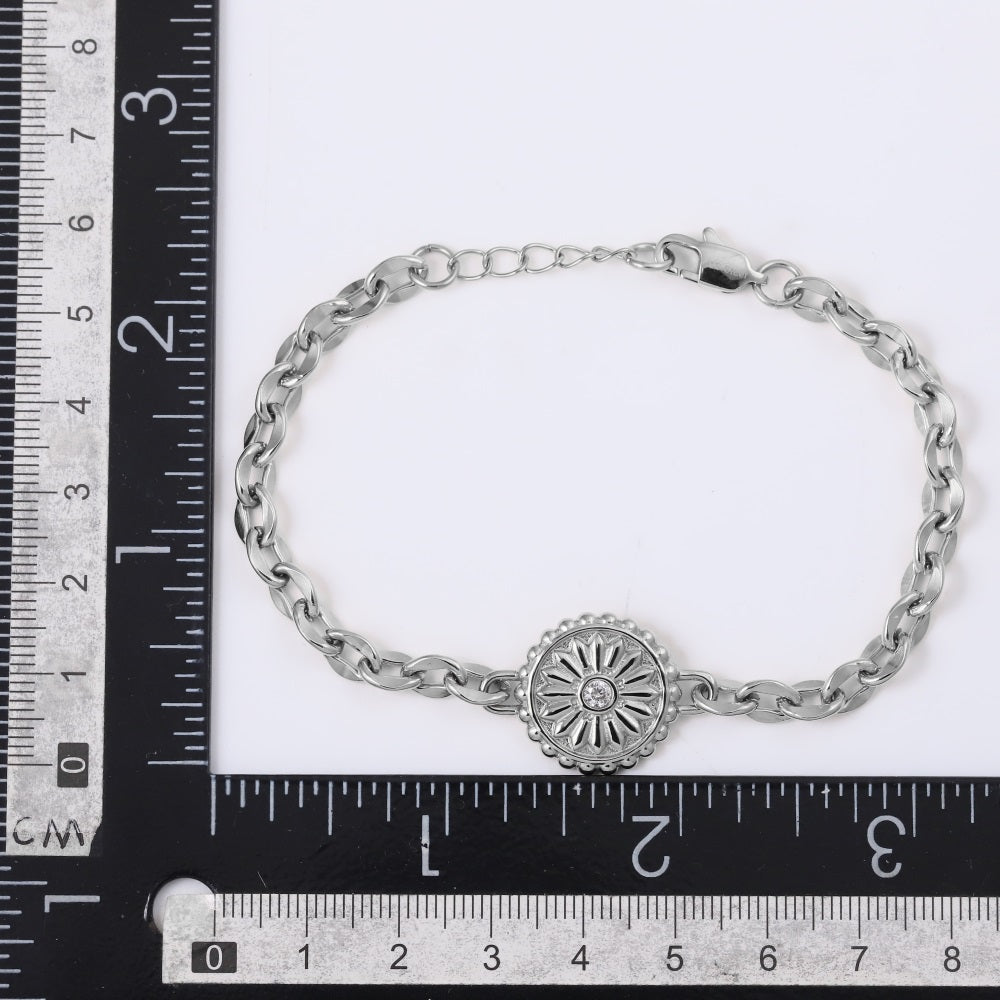 BSS1059 STAINLESS STEE BRACELET WITH CZ