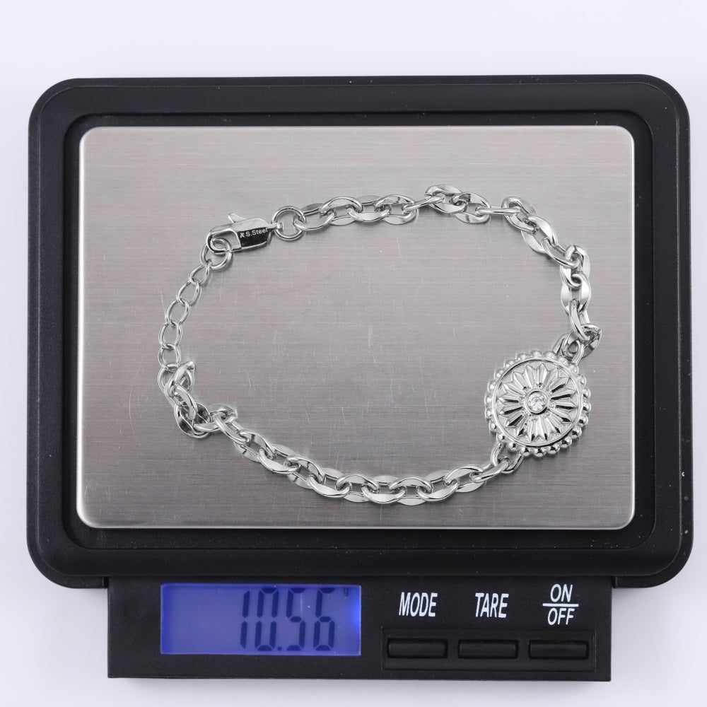 BSS1059 STAINLESS STEE BRACELET WITH CZ