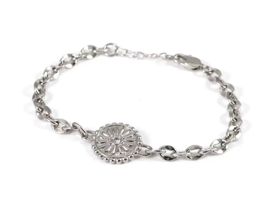 BSS1059 STAINLESS STEE BRACELET WITH CZ
