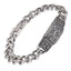 BSS1060 STAINLESS STEEL ID PLATE BRACELET WITH PATTERN