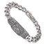BSS1060 STAINLESS STEEL ID PLATE BRACELET WITH PATTERN