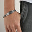 BSS1060 STAINLESS STEEL ID PLATE BRACELET WITH PATTERN
