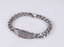 BSS1060 STAINLESS STEEL ID PLATE BRACELET WITH PATTERN