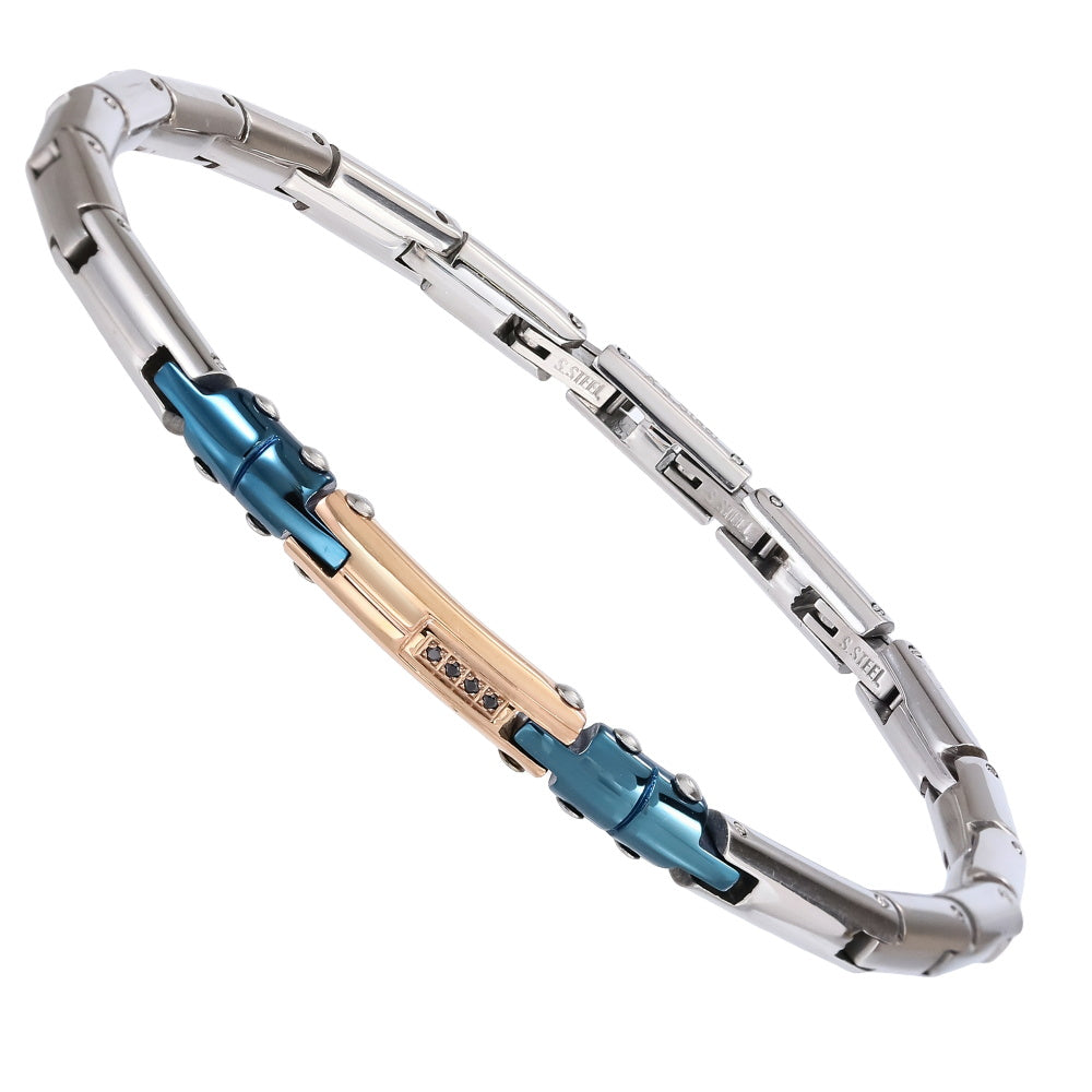 BSS1063 STAINLESS STEEL BRACELET WITH CZ