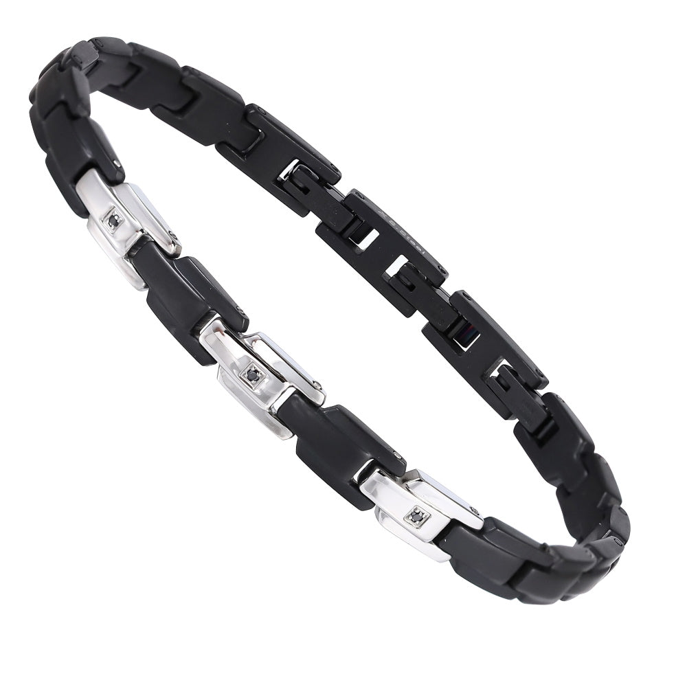 BSS1064 STAINLESS STEEL BRACELET WITH CZ