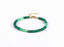 BSS1086 STAINLESS STEEL BEADS BRACELET WITH DYED QUARTZITE IMITATION JADE