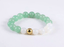 BSS1088 STAINLESS STEEL ELASTIC STRING BEADS BRACELET WITH NATURAL STONE