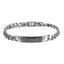 AAB Co. Stainless Steel Bracelet with ID Plate and Square Pattern Black Oil Finish