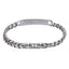 AAB Co. Stainless Steel Bracelet with ID Plate and Square Pattern Black Oil Finish