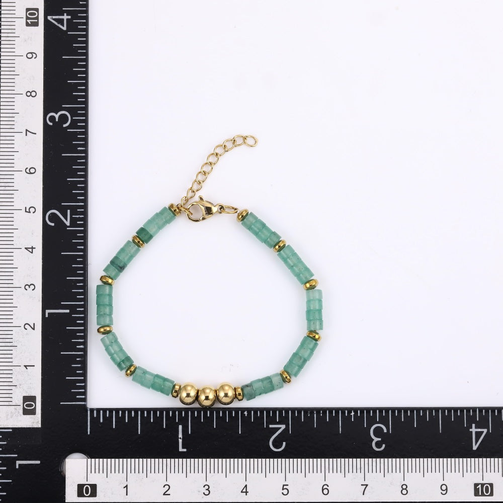 BSS1094 STAINLESS STEEL BRACELET WITH STONE