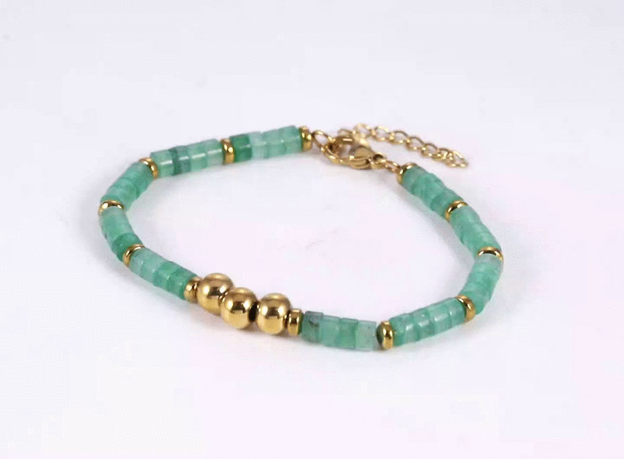 BSS1094 STAINLESS STEEL BRACELET WITH STONE