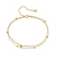 BSS1097 STAINLESS STEEL ANKLET WITH DOULE CHAIN