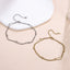 BSS1097 STAINLESS STEEL ANKLET WITH DOULE CHAIN