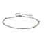 BSS1097 STAINLESS STEEL ANKLET WITH DOULE CHAIN