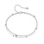 BSS1097 STAINLESS STEEL ANKLET WITH DOULE CHAIN