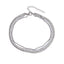 BSS1098 STAINLESS STEEL ANKLET WITH BALL CHAIN & TENNIS CHAIN