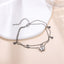 BSS1099 STAINLESS STEEL ANKLET WITH BUTTERFLY CHARM & DOUBLE CHAIN
