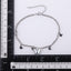 BSS1099 STAINLESS STEEL ANKLET WITH BUTTERFLY CHARM & DOUBLE CHAIN