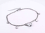 BSS1099 STAINLESS STEEL ANKLET WITH BUTTERFLY CHARM & DOUBLE CHAIN