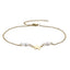 BSS1100 STAINLESS STEEL ANKLET WITH STARFISH CHARM & FRESH WATER PEARL