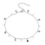 BSS1101 STAINLESS STEEL ANKLET WITH STAR CHARM & CZ