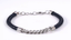 BSS1102 STAINLESS STEEL CHAIN & LEATHER BRACELET