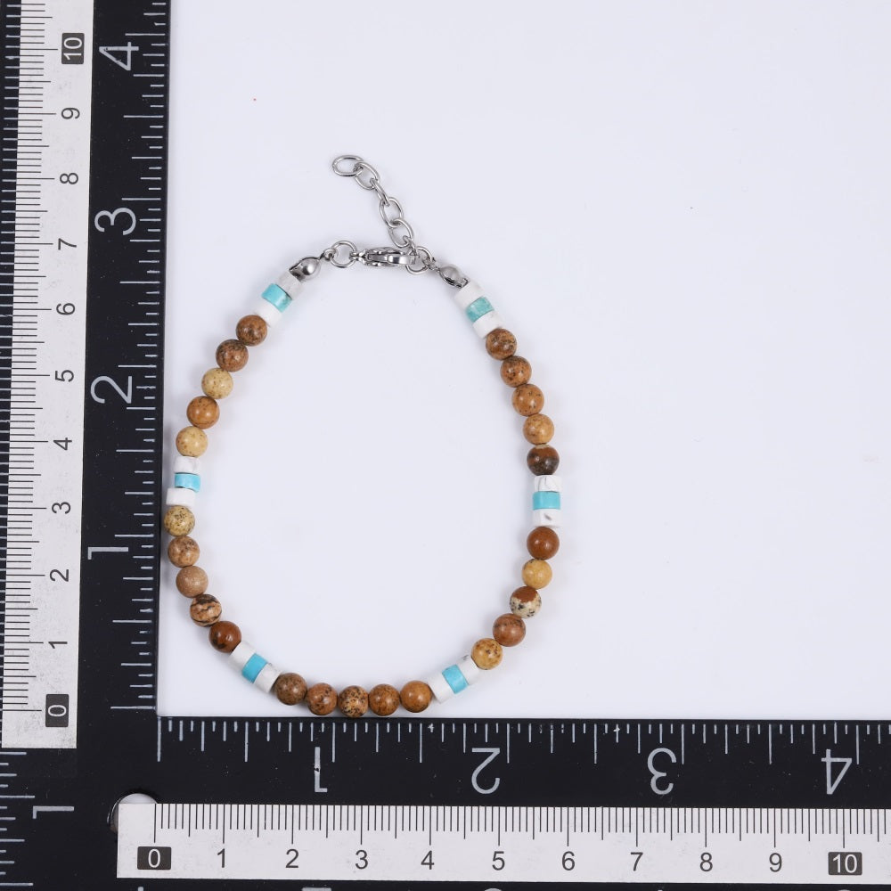 BSS1103 STAINLESS STEEL & BEADS BRACELET