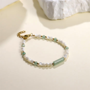 BSS1106 STAINLESS STEEL BRACELET WITH NATURAL STONE