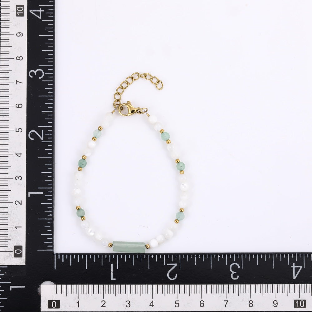 BSS1106 STAINLESS STEEL BRACELET WITH NATURAL STONE