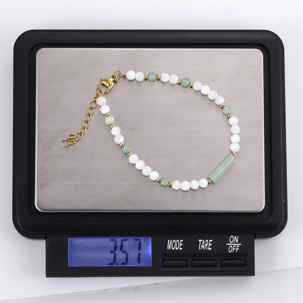 BSS1106 STAINLESS STEEL BRACELET WITH NATURAL STONE
