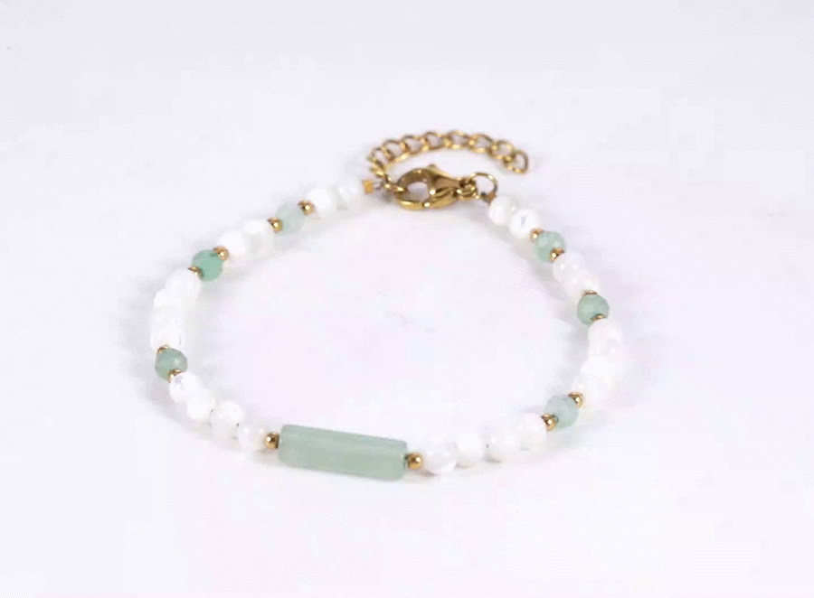 BSS1106 STAINLESS STEEL BRACELET WITH NATURAL STONE