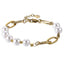 Shell pearl bracelet with oversized gold links - AAB stainless steel jewelry