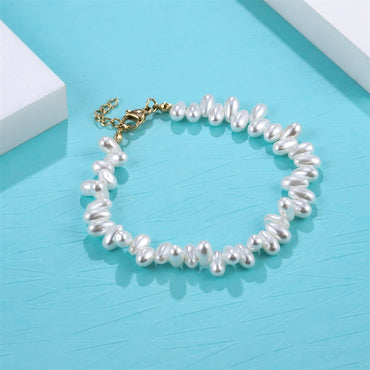 BSS1115 STAINLESS STEEL BRACELET WITH SHELL PEARL