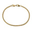 AAB Co. Stainless Steel Faceted Flat Curb Chain Bracelet with Dual Lobster Clasps – 14K Gold Finish