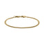AAB Co. Stainless Steel Faceted Flat Curb Chain Bracelet with Dual Lobster Clasps – 14K Gold Finish