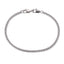 BSS1118 STAINLESS STEEL FACETED FLAT CURB CHAIN BRACELET WITH TWO LOBSTER