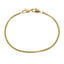 AAB Co. Stainless Steel Popcorn Chain Bracelet with Dual Lobster Clasps – 14K Gold Finish