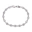 Stainless Steel Coffee Bean Chain Bracelet with Dual Lobster Clasps – Shiny Steel Finish