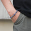 BSS1126 STAINLESS STEEL & NATURAL STONE BEADS BRACELET