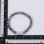 BSS1127 STAINLESS STEEL ELASTIC BEADS BRACELET WITH ID PLATE