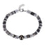 BSS1128 STAINLESS STEEL & HEMATITE BEADS BRACELET