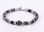 BSS1128 STAINLESS STEEL & HEMATITE BEADS BRACELET