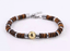 BSS1128 STAINLESS STEEL & HEMATITE BEADS BRACELET