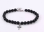BSS1129 STAINLESS STEEL NATURAL STONE BEADS BRACELET WITH CROSS CHARM