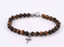BSS1129 STAINLESS STEEL NATURAL STONE BEADS BRACELET WITH CROSS CHARM