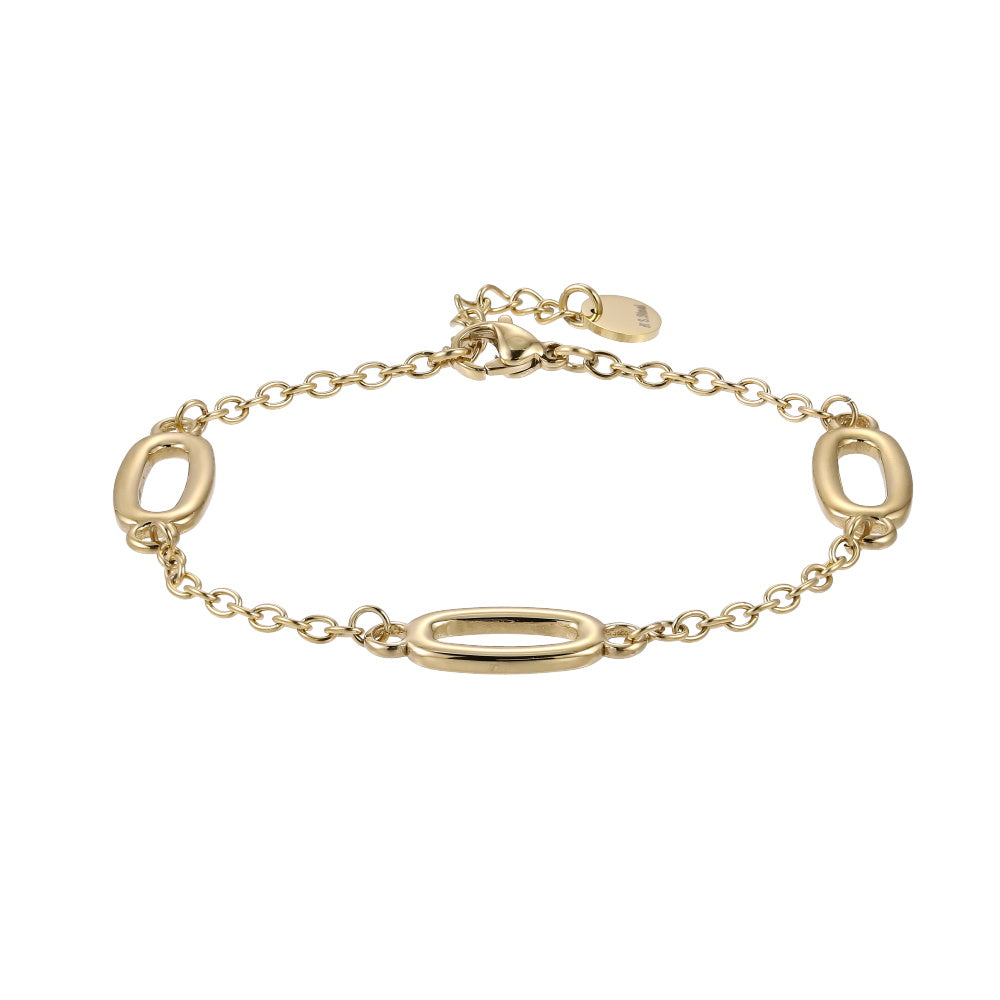 BSS1132 STAINLESS STEEL BRACELET WITH OVAL SHAPE LINK