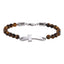 BSS1133 STAINLESS STEEL NATURAL STONE BEADS BRACELET WITH CROSS